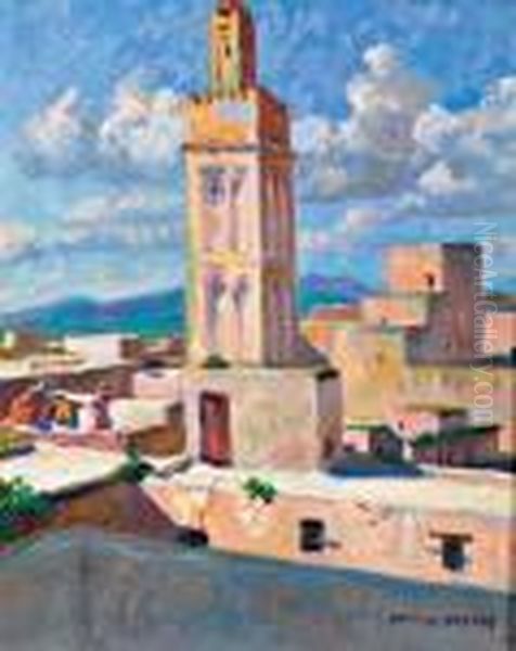 La Zitouna A Meknes Oil Painting by Matteo Brondy