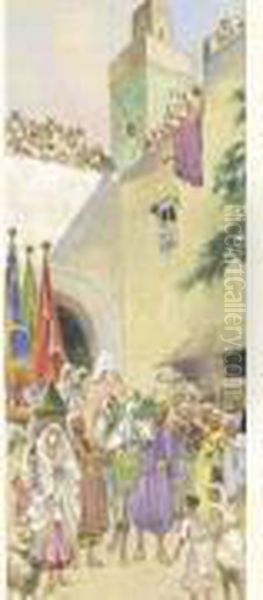 Mariage Du Cherif Oil Painting by Matteo Brondy