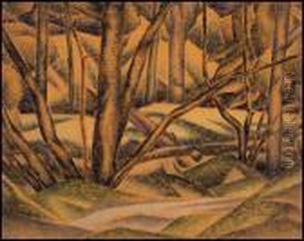 Island Trees Oil Painting by Bertram Richard Brooker