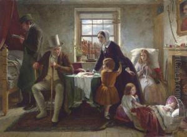 Relenting 'the Silence Of Pure 
Innocence Persuades, Where Speaking Fails' (william Shakespeare, 
The Winter's Tale
) Oil Painting by Thomas Brooks