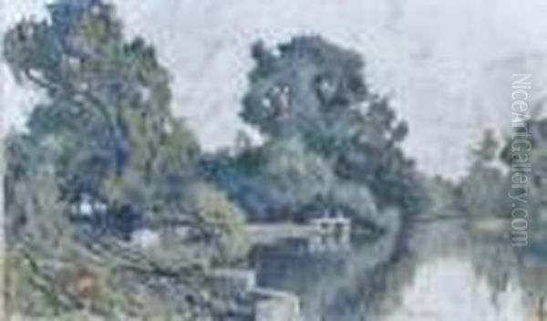 Etang De Thou Oil Painting by Eugene Brouillard