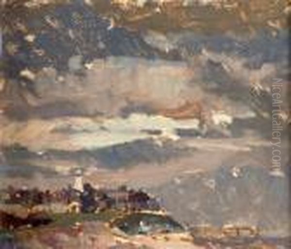 View Of Cromer Oil Painting by John Alfred Arnesby Brown