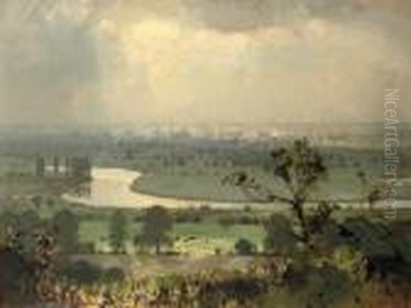 The Trent Valley Oil Painting by John Alfred Arnesby Brown