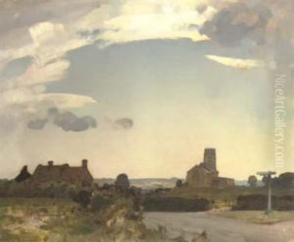 The Cross Roads Oil Painting by John Alfred Arnesby Brown