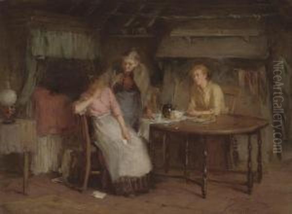 Bad News Oil Painting by William Mason Brown