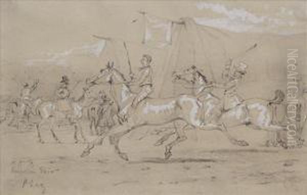 Kingston Fair Oil Painting by Hablot Knight Browne