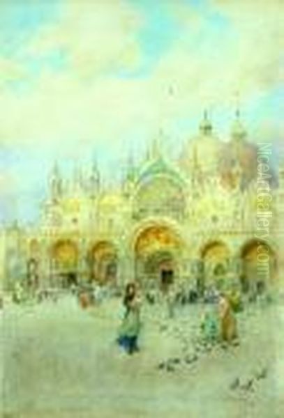 San Marco Oil Painting by Jennie Augusta Brownscombe