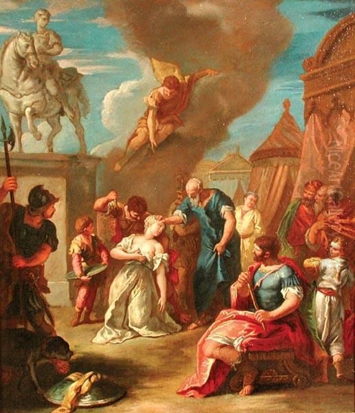 Il Sacrificio Di
Polissena Oil Painting by Girolamo Brusaferro