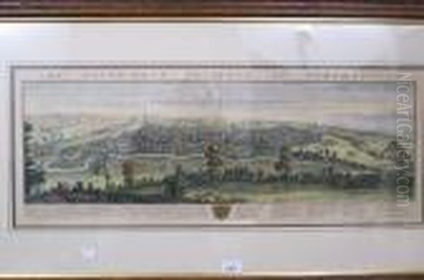 The South West Prospect Of Northampton, A Panoramic View Oil Painting by Samuel