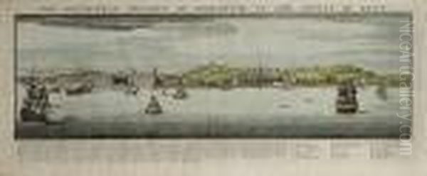 The North-west Prospect Of 
Greenwich And The North Prospect Of Woolwich, In The County Of Kent Oil Painting by Samuel