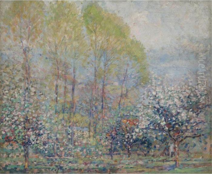 Springtime In Giverny Oil Painting by Karl Albert Buehr