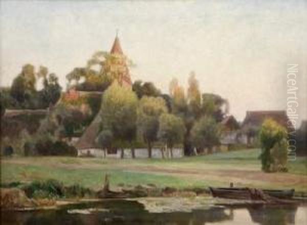 Ein Sonniger Sonntagmorgen. Oil Painting by Franz Bunke