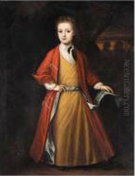 Portrait Of A Young Man Oil Painting by Robert Byng or Bing