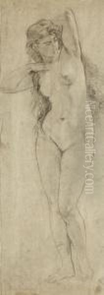 Nu De Femme En Pied Oil Painting by Alexandre Cabanel