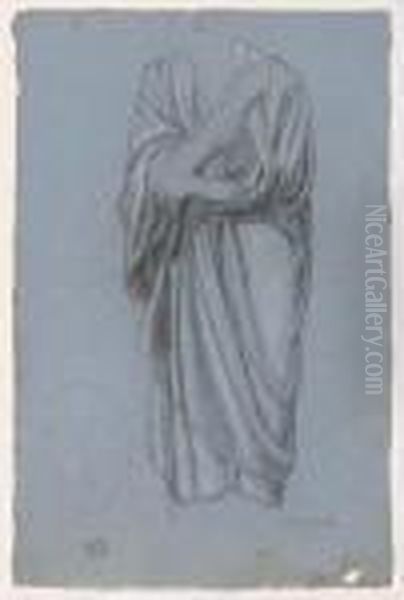 Study Of A Woman Wearing A Toga Oil Painting by Alexandre Cabanel