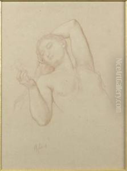 Modele A Mi-buste Oil Painting by Alexandre Cabanel