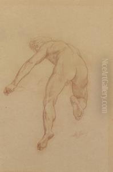 Study For A Figure In The Triumph Of Flora Oil Painting by Alexandre Cabanel
