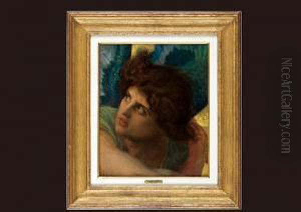 Study Of A Winged Figure Oil Painting by Alexandre Cabanel