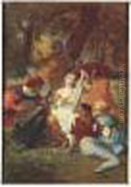 Serenade A Florence Oil Painting by Alexandre Cabanel