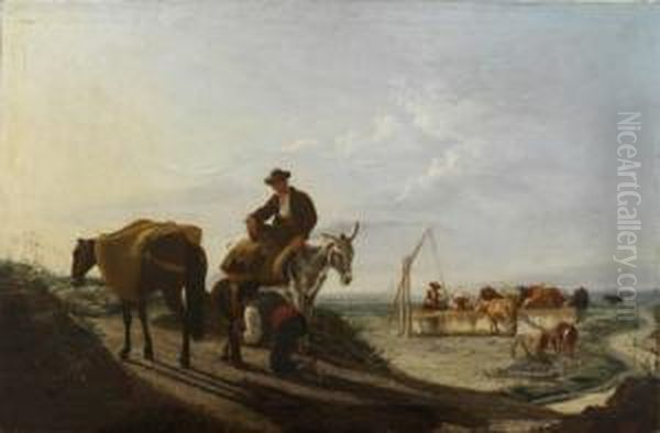 Revisando La Herradura Oil Painting by Manuel Cabral Cabral y Aguado Bejarano