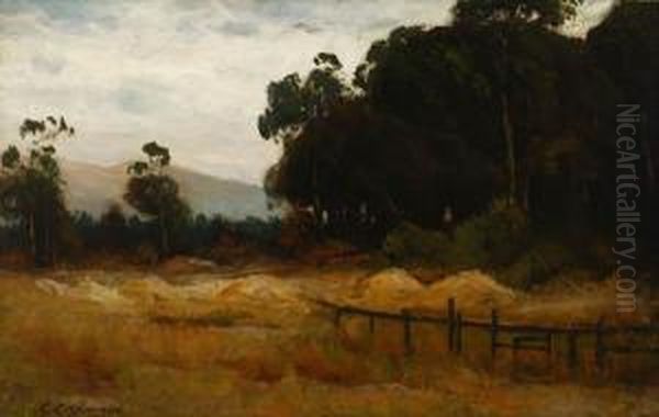 Haystacks
In A Landscape Oil Painting by Giuseppe Cadenasso