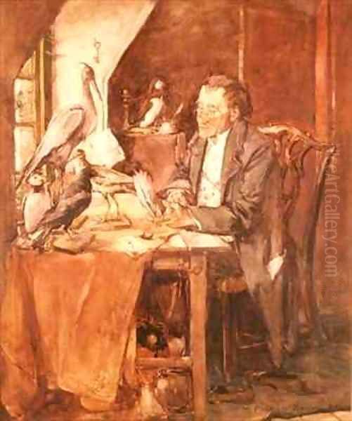 The Taxidermist Oil Painting by William Fulton Brown