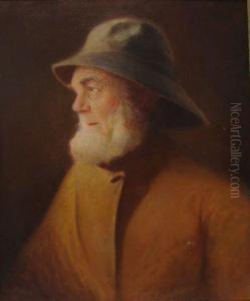 The Old Salt Oil Painting by Charles Drew Cahoon