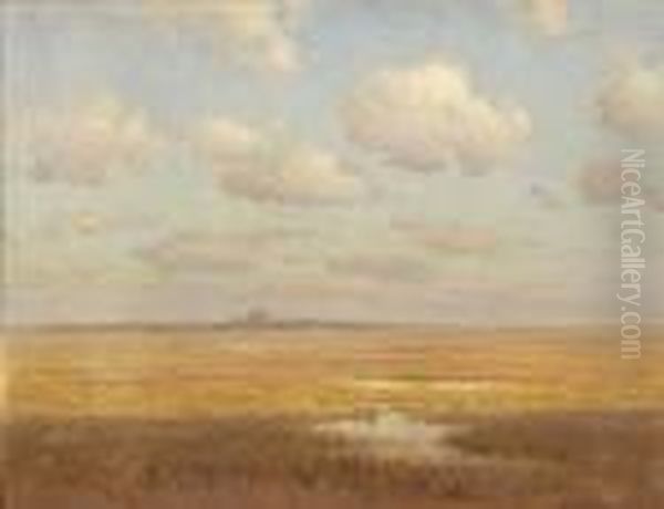 American, - Cape Cod Marsh Oil Painting by Charles Drew Cahoon