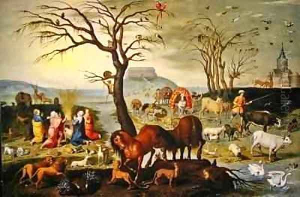 The Sacrifice of Noah Oil Painting by Jacob Bouttats