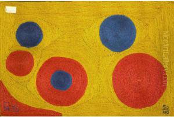 Sun Oil Painting by Alexander Stirling Calder