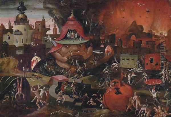 The Harrowing of Hell Oil Painting by Hieronymous Bosch