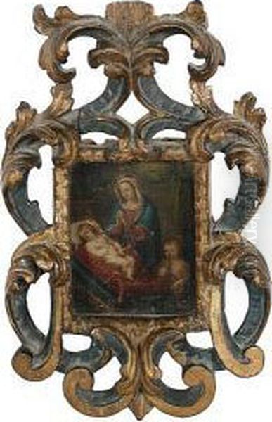 Madonna And Child With St John The Baptist Oil Painting by Denys Calvaert