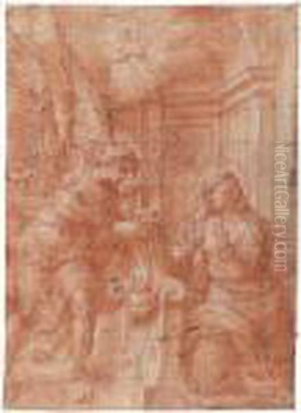 The Annunciation Oil Painting by Denys Calvaert