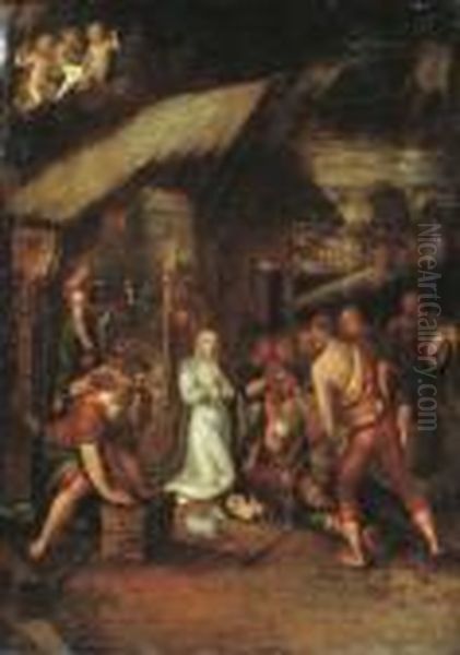 L'adoration Des Bergers Oil Painting by Denys Calvaert