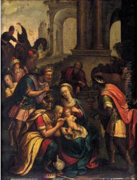 The Adoration Of The Magi Oil Painting by Denys Calvaert