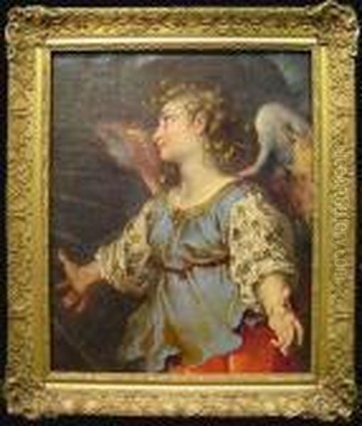 Angel Of The Annuciation Oil Painting by Denys Calvaert