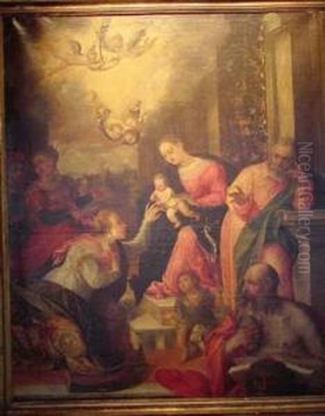 Marriage Of St. Catherine Oil Painting by Denys Calvaert