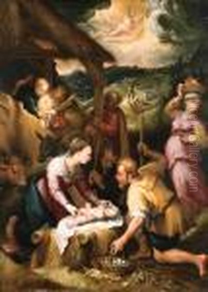 The Adoration Of The Shepherds Oil Painting by Denys Calvaert