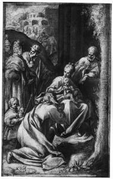 The Adoration Of The Magi Oil Painting by Denys Calvaert