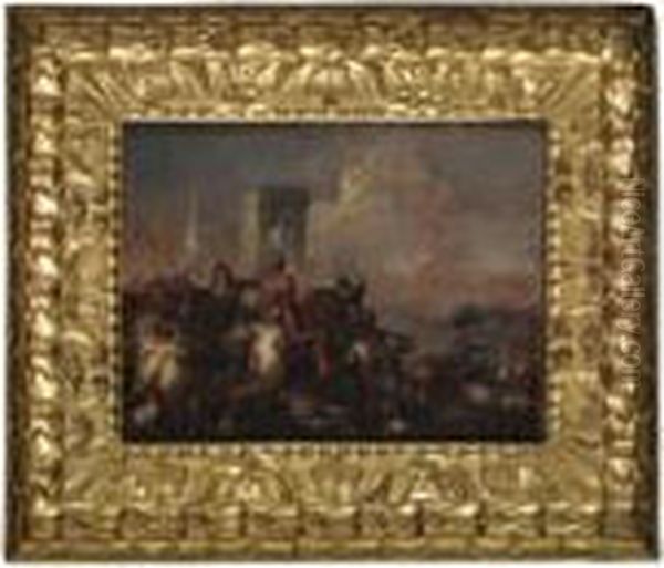 Scena Di Battaglia Oil Painting by Antonio Calza