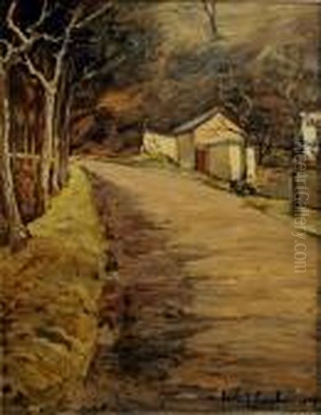 Vianden Oil Painting by Louis Gustave Cambier