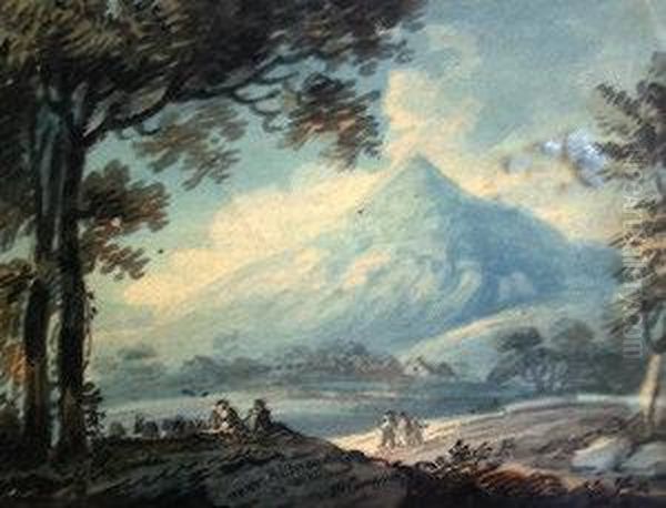 'near Killnecarig Co Wicklow'; 
Watercolour, Signed, Bears 'the Ruskin Gallery Ltd, Label To The 
Reverse, 12x16cm Oil Painting by John Henry Campbell