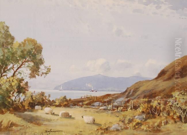 Extensive Scottish Coastal Views Oil Painting by Thomas, of Pall Mall Butler