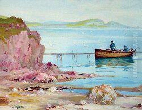 Unloading The Catch Oil Painting by Thomas, of Pall Mall Butler