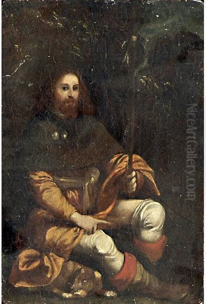 San Rocco Oil Painting by Giulio Campi