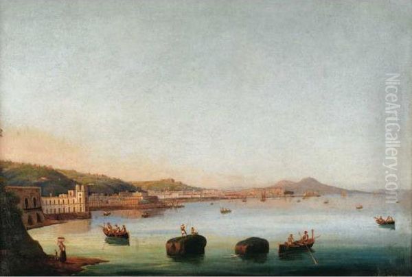 Veduta Di Napoli Da Posillipo Oil Painting by Salvatore Candido