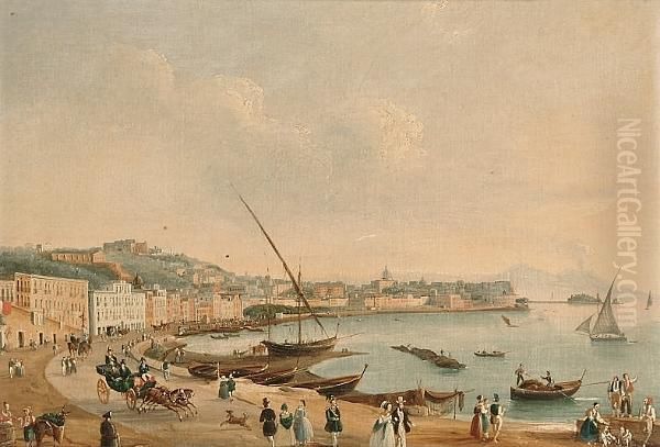 Views Of Naples Oil Painting by Salvatore Candido