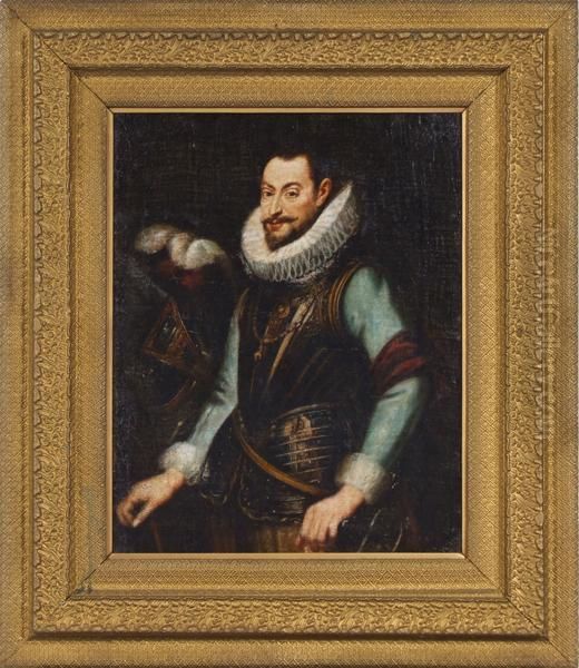 Portrait Of Gentleman In Armor Oil Painting by Alonso Cano