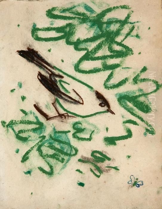 Ptacek Oil Painting by Josef Capek