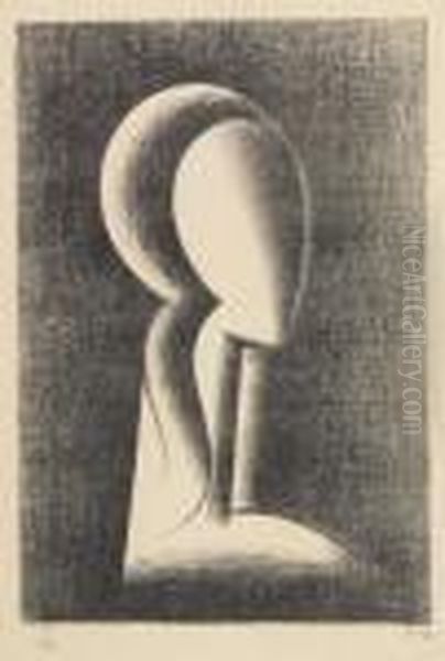 Two Prints.
Profile Of A Girl Oil Painting by Josef Capek